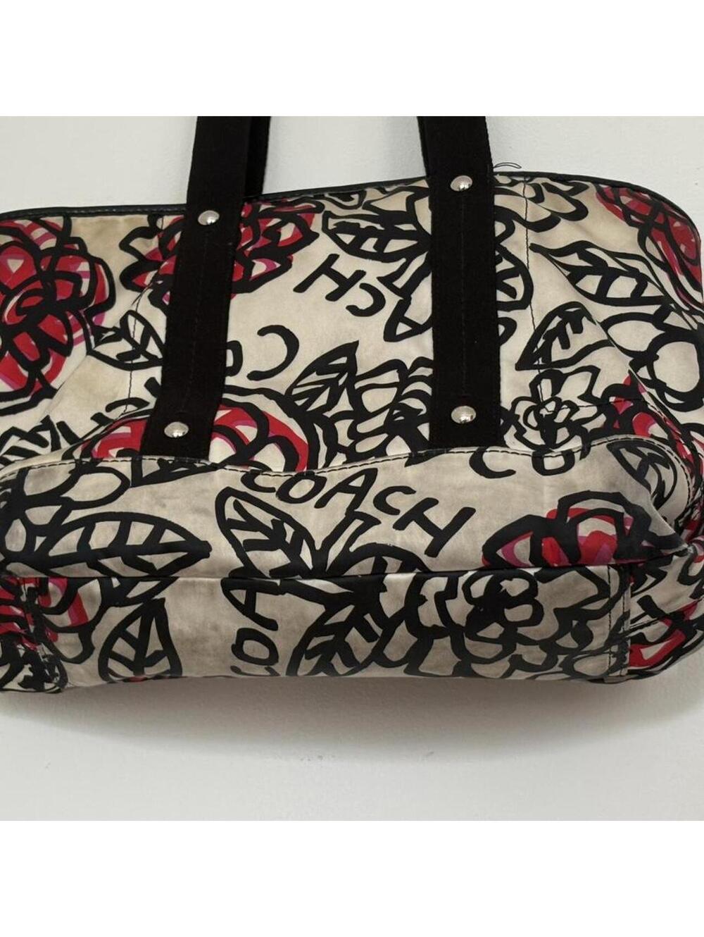 Vintage 2011 Coach Daisy Liquid Gloss Tattoo Floral Tote - Picture 3 of 6